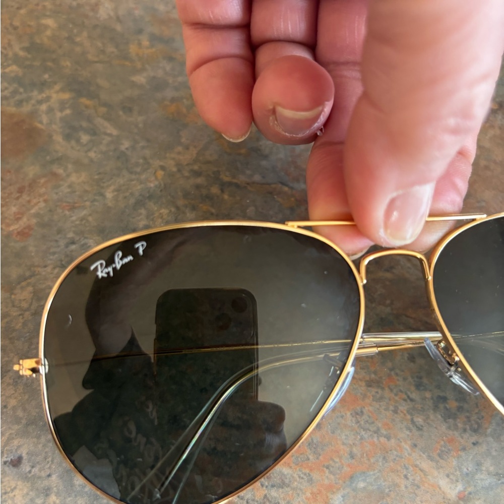 Ray-Ban Gold Aviator Sunglasses classic.Size L. New , no box - Picture 7 of 12